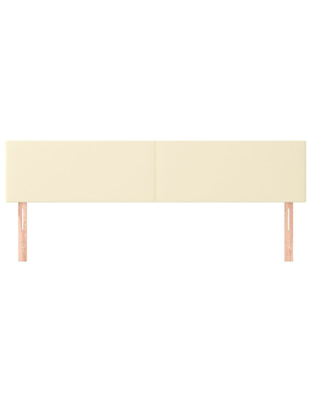 Testiera 2 pz Crema 90x5x78/88 cm in Similpelle