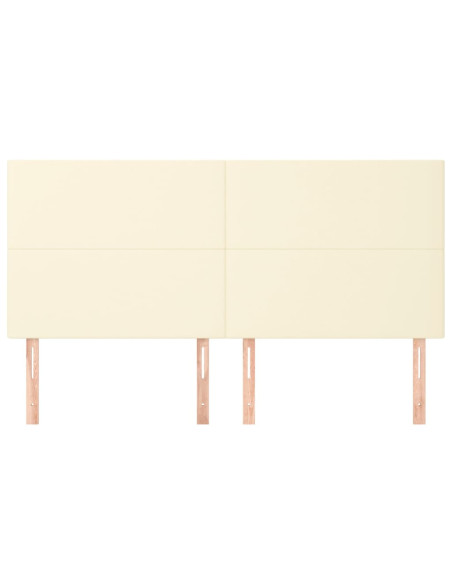 Testiera 4 pz Crema 90x5x78/88 cm in Similpelle