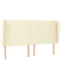 Testiera ad Orecchio Crema 183x23x118/128 cm in Similpelle 2