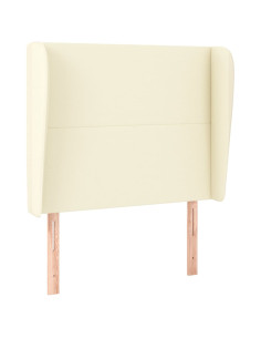 Testiera ad Orecchio Crema 93x23x118/128 cm in Similpelle 2