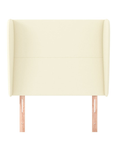 Testiera ad Orecchio Crema 93x23x118/128 cm in Similpelle