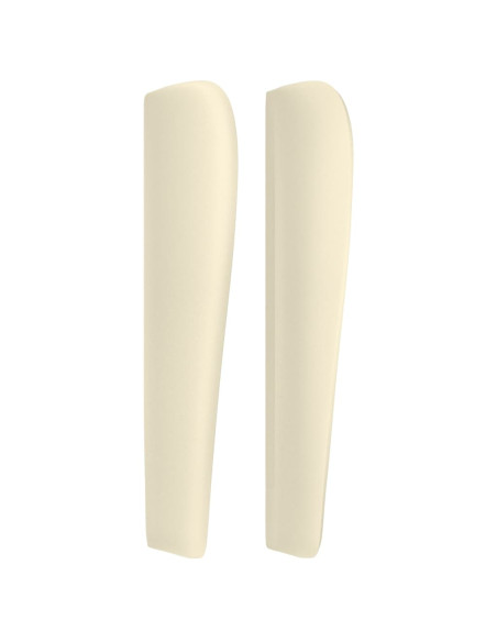 Testiera ad Orecchio Crema 93x23x118/128 cm in Similpelle