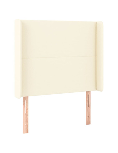 Testiera ad Orecchio Crema 93x16x118/128 cm in Similpelle