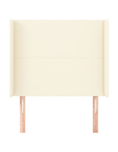 Testiera ad Orecchio Crema 93x16x118/128 cm in Similpelle