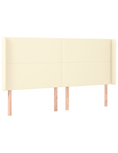 Testiera ad Orecchio Crema 183x16x118/128 cm in Similpelle 2