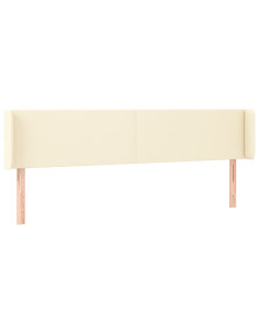 Testiera ad Orecchio Crema 183x16x78/88  cm in Similpelle 2