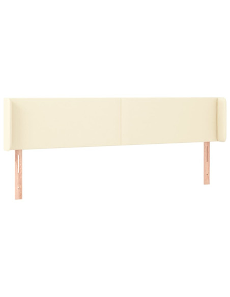 Testiera ad Orecchio Crema 183x16x78/88  cm in Similpelle