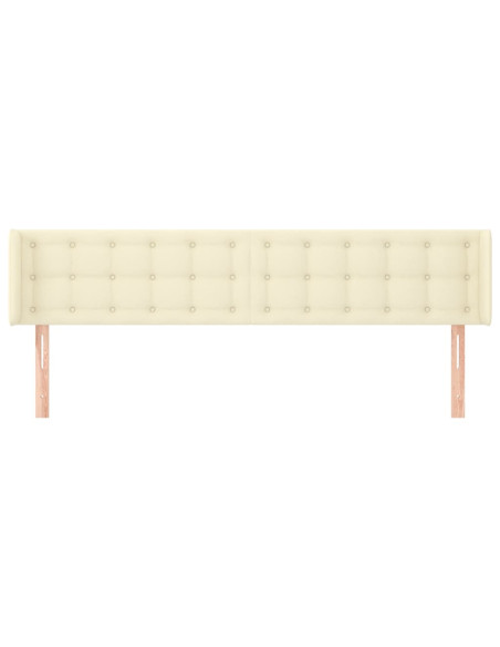 Testiera ad Orecchio Crema 183x16x78/88  cm in Similpelle