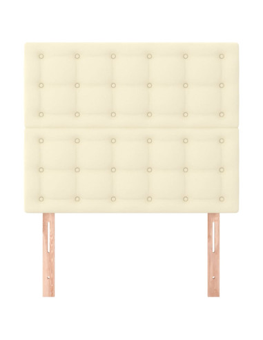 Testiera 2 pz Crema 90x5x78/88 cm in Similpelle