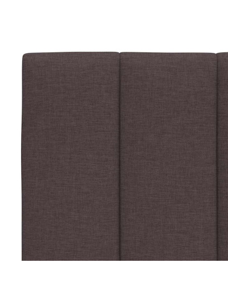 Letto con Materasso Marrone Scuro 80x200 cm in Tessuto
