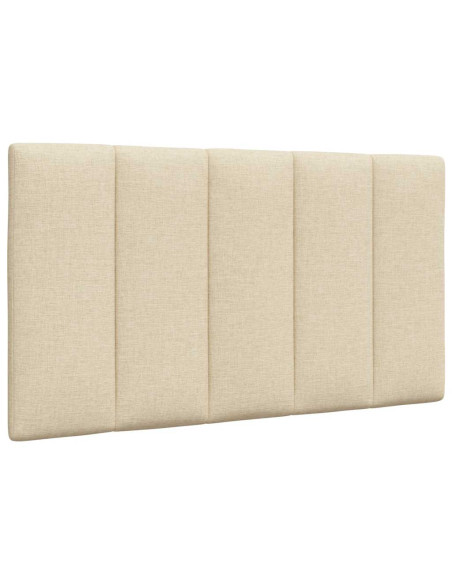 Letto con Materasso Crema 90x190 cm in Tessuto