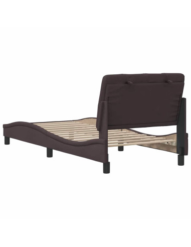 Giroletto senza Materasso Marrone Scuro 80x200 cm Tessuto