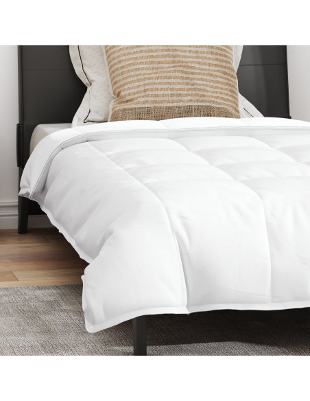 Duvet 2-in-1 con cuscino 2 pcs Bianco Piuma d'anatra