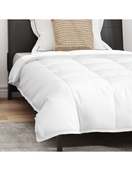 Duvet 2-in-1 con cuscino 2 pcs Bianco Piuma d'anatra
