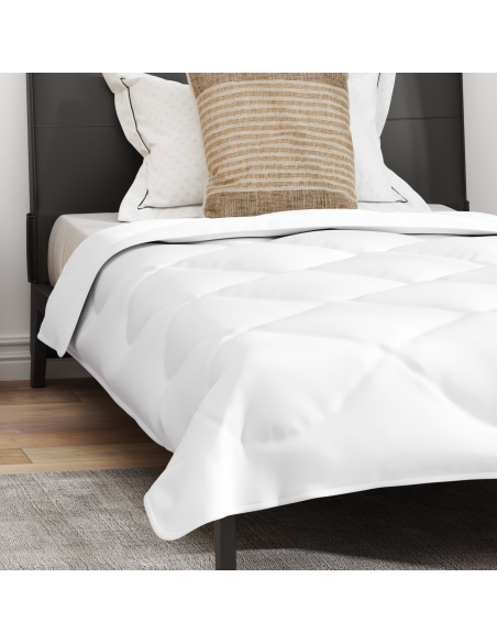 Piumone con cuscino 2 pcs Bianco Microfibra