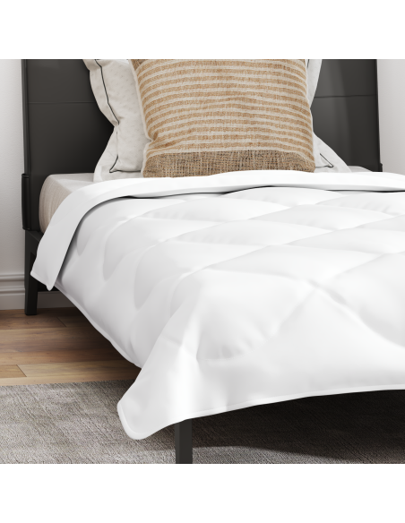 Duvet per Tutte le Stagioni con cuscino 2 pcs Bianco Microfibra