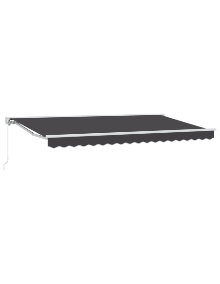 Tenda Retrattile Antracite 400x200 cm Tessuto e Poliestere