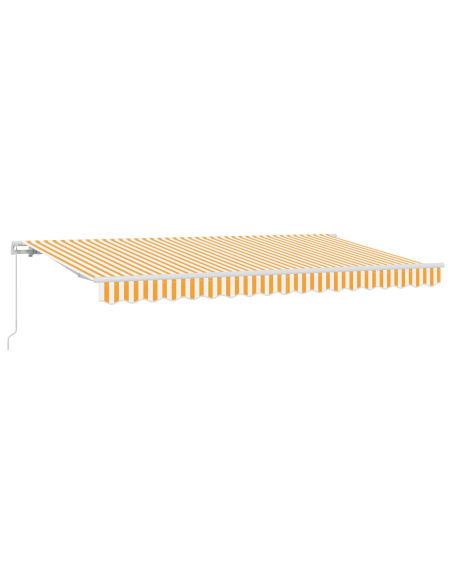 Tenda Retrattile Giallo e Bianco 400x200 cm 400 x 200 cm 4x2 m