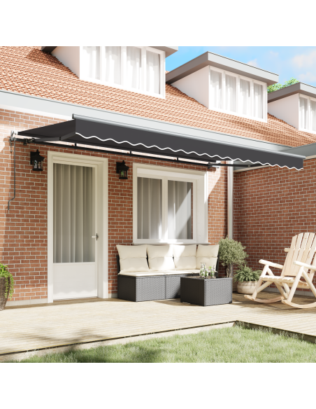 Tenda Retrattile Antracite 400x200 cm 400 x 200 cm 4 x 2 m