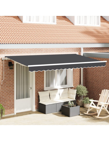 Tenda Retrattile Antracite e Bianco