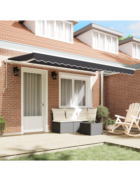 Tenda Retrattile Antracite e Bianco