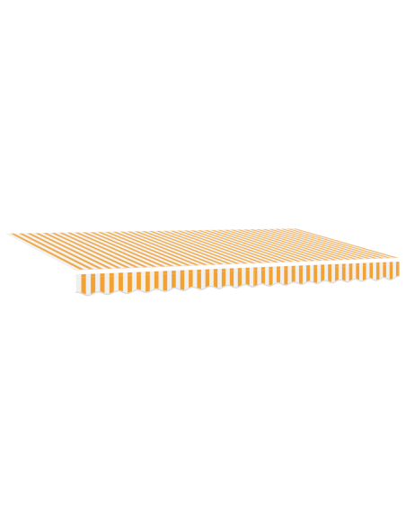 Tenda Retrattile Giallo e Bianco 400x200 cm 400 x 200 cm 4x2 m