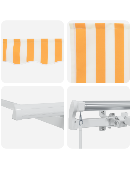 Tenda Retrattile Giallo e Bianco 400x200 cm