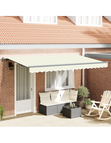 Tenda Retrattile Crema 400 x 200 cm Tessuto