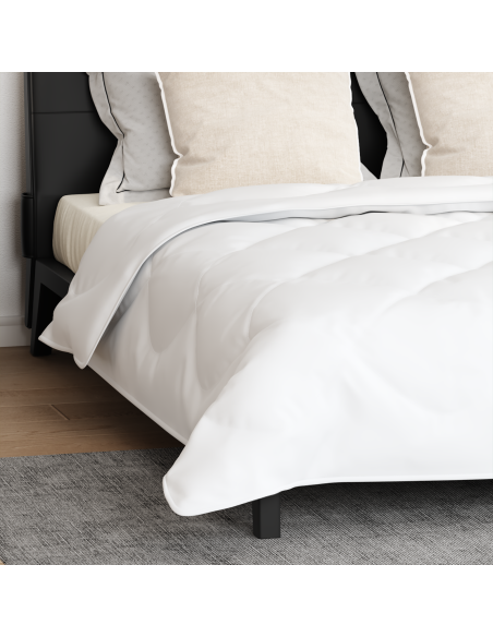 Duvet Estivo con cuscino 3 pcs Bianco Microfibra