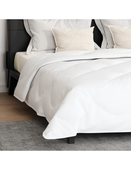 Piumone con cuscino 3 pcs Bianco Microfibra