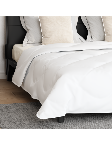 Piumone con cuscino 3 pcs Bianco Microfibra