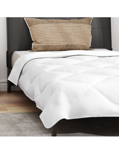 Duvet Estivo con cuscino 2 pcs Bianco Microfibra