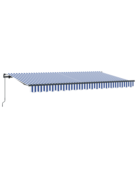 Tenda Retrattile Blu e Bianco e Antracite
