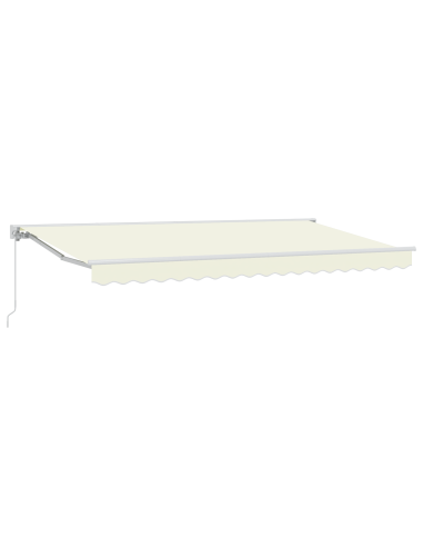 Tenda Retrattile Crema 400 x 200 cm Poliestere e Metallo