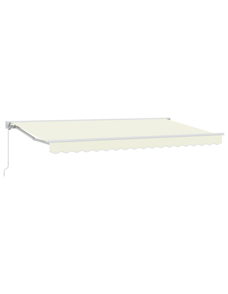 Tenda Retrattile Crema 400 x 200 cm Poliestere e Metallo