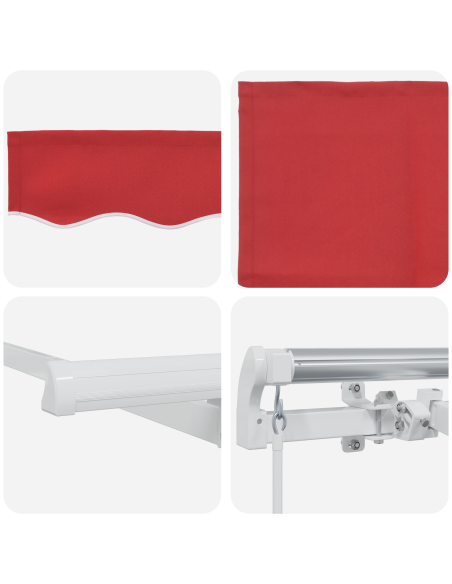 Tenda Retrattile Rosso e Bianco