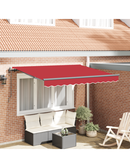 Tenda Retrattile Rosso e Antracite