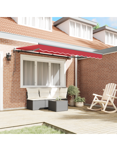 Tenda Retrattile Rosso e Antracite