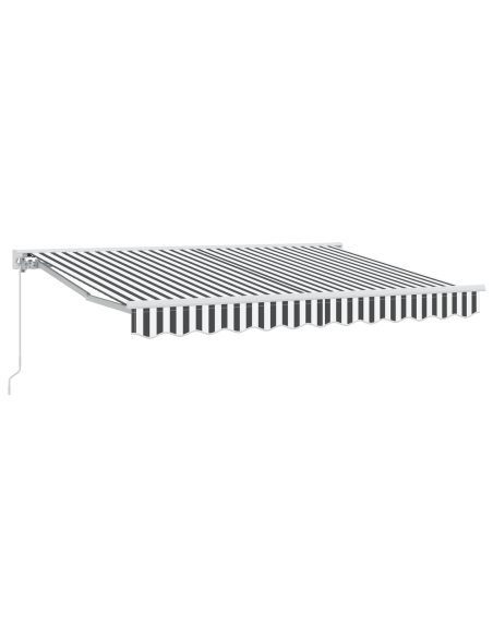 Tenda Retrattile Antracite e Bianco 350x200 cm