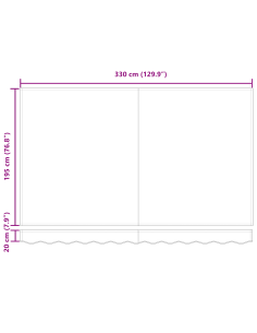 Struttura della tenda Multicolore 350 x 200 cm