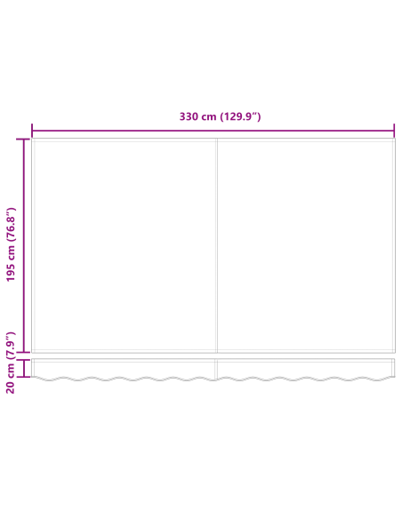 Tenda Retrattile Multicolore 350 x 200 cm Poliestere e Metallo