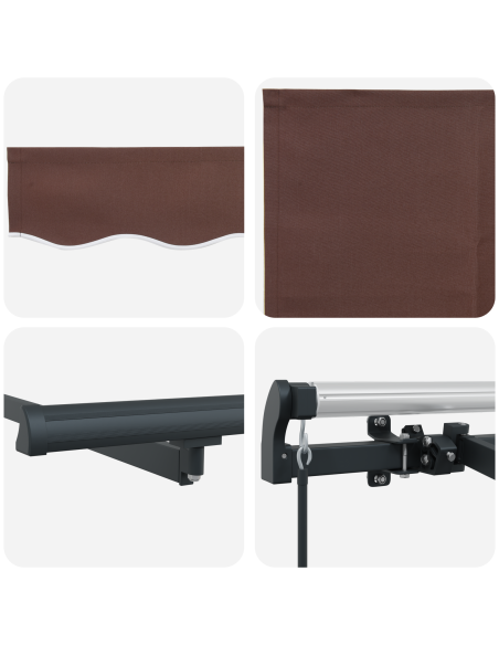 Tenda Retrattile Marrone e Antracite