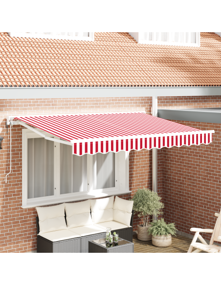 Tenda Retrattile Rosso e Bianco 350x200 cm