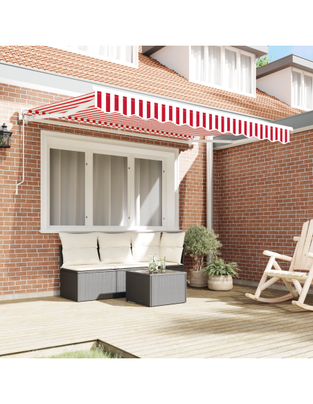 Tenda Retrattile Rosso e Bianco 350x200 cm