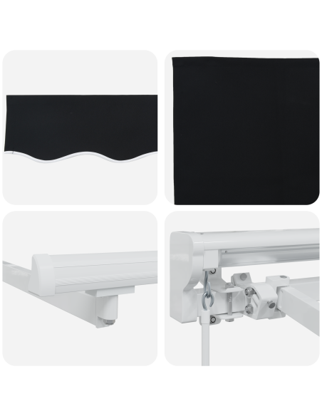 Tenda Retrattile Nero 350x200 cm