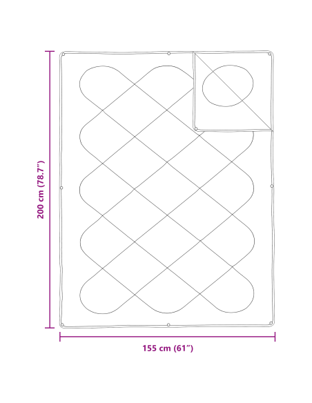 Piumone con cuscino 2 pcs Bianco 155 x 200 cm Microfibra