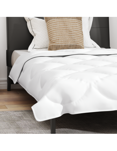 Set di Piumoni con cuscino 2 pcs Bianco Microfibra