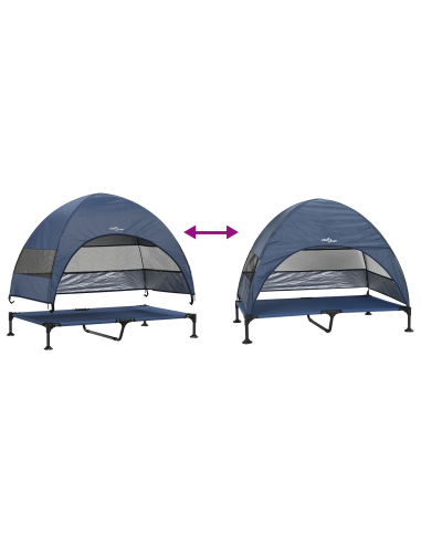 Letto per Cani Elevato Blu navy 127 x 81 x 108 cm