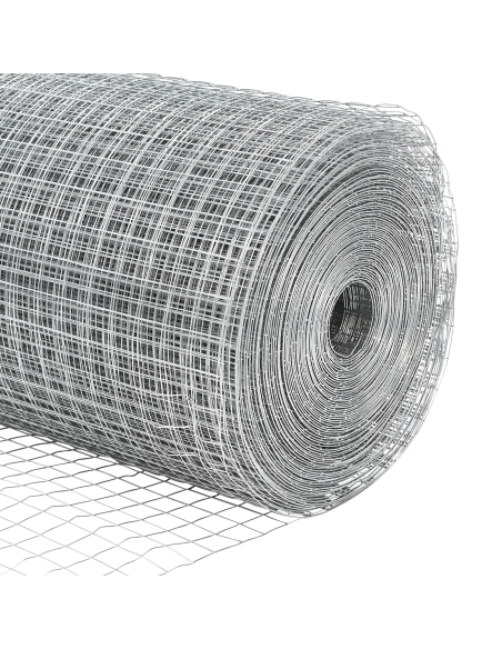 Pannello di Recinzione Argento 0.4 x 10 m Acciaio zincato