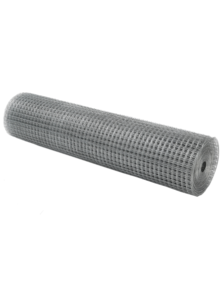 Pannello di Recinzione Argento 0.4 x 10 m Acciaio zincato